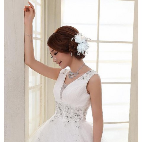 Bridal Feather Lace Pearl Fascinators - Wrist Corsage & Bracelet - 15 Colors Women Accessories