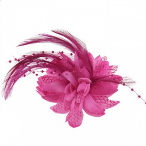 Bridal Feather Lace Pearl Fascinators - Wrist Corsage & Bracelet - 15 Colors Women Accessories