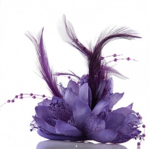 Bridal Feather Lace Pearl Fascinators - Wrist Corsage & Bracelet - 15 Colors Women Accessories