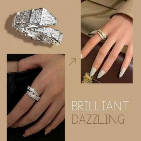 Animal Shaped Rose Gold Snake Ring for Women - Punk Rock Jewelry N5H4 G1125