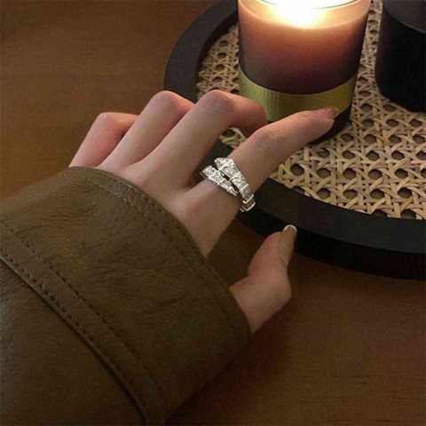 Animal Shaped Rose Gold Snake Ring for Women - Punk Rock Jewelry N5H4 G1125