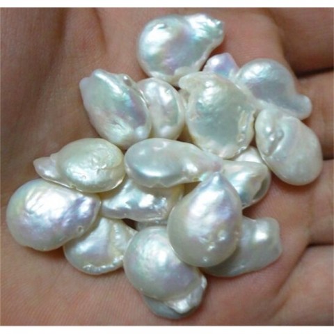 Free Shipping South Sea White Loose Pearl Beads 20Pcs 17.5x12.2mm