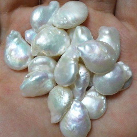 Free Shipping South Sea White Loose Pearl Beads 20Pcs 17.5x12.2mm