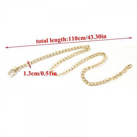 Punk Metal Chain Belt for Women - Gold & Silver Tattoo Suspender X2504101