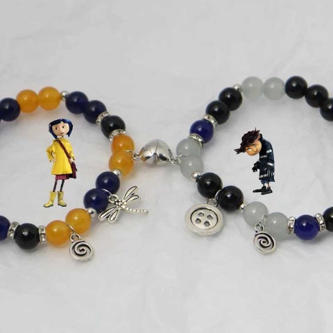 Handmade Coraline and Wybie Matching Bracelets for Women Y240911