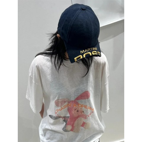 Vintage Unisex Silk Duckbill Cap with Embroidery
