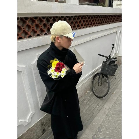 Vintage Unisex Silk Duckbill Cap with Embroidery