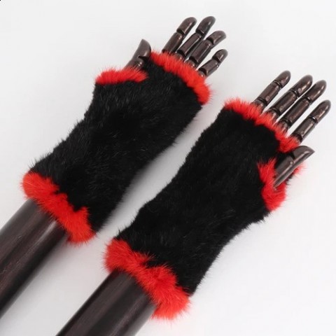 2024 Premium Women's Real Mink Knit Gloves - Strong Elastic Winter Wear