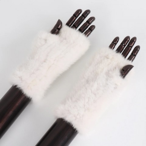 2024 Premium Women's Real Mink Knit Gloves - Strong Elastic Winter Wear