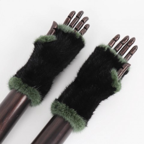 2024 Premium Women's Real Mink Knit Gloves - Strong Elastic Winter Wear