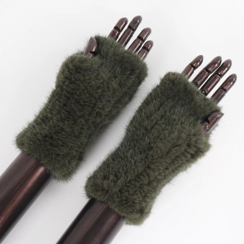 2024 Premium Women's Real Mink Knit Gloves - Strong Elastic Winter Wear