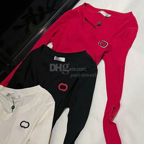 Women's Slim V-Neck Long Sleeve Casual Cotton Blend T-Shirt