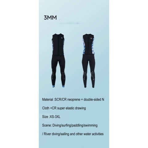 Durable 3mm Neoprene Scuba Suit for Men & Women - Warm Underwater Hunting & Diving