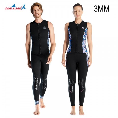 Durable 3mm Neoprene Scuba Suit for Men & Women - Warm Underwater Hunting & Diving