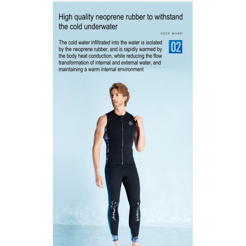Durable 3mm Neoprene Scuba Suit for Men & Women - Warm Underwater Hunting & Diving