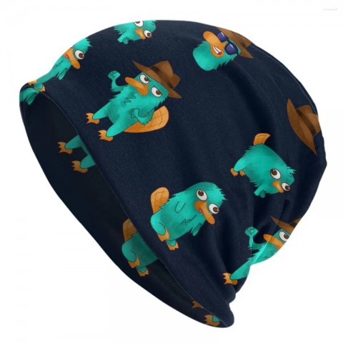 Beret Perry the Platypus Unisex Warm Knitted Skullie Hat