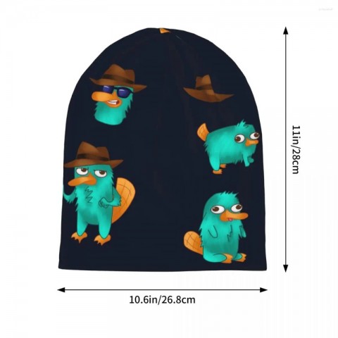 Beret Perry the Platypus Unisex Warm Knitted Skullie Hat