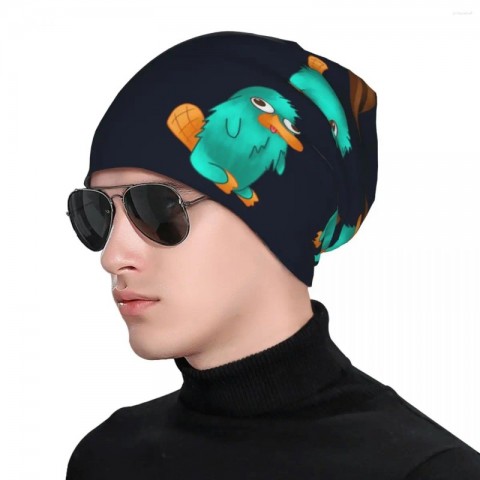Beret Perry the Platypus Unisex Warm Knitted Skullie Hat