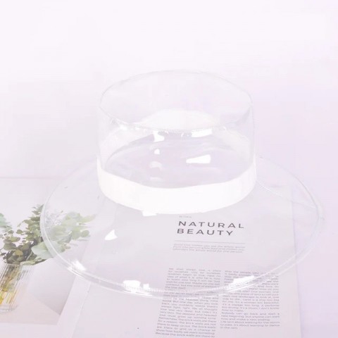 Y2K Clear Women's Wide Brim PVC Bucket Hats for Summer