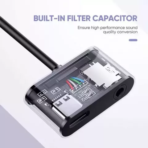 Type C Audio Splitter Adapter for Xiaomi 8 9 & Huawei - Portable & Dual Function