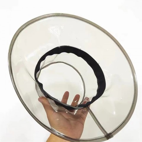 Y2K Clear Women's Wide Brim PVC Bucket Hats for Summer
