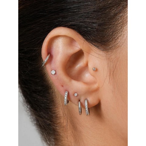 Luxury Small Gold Plated Hoop Earrings Set of 10 for Women