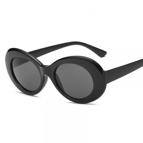 Kurt Cobain Vintage Oval Sunglasses for Women UV400 Protection