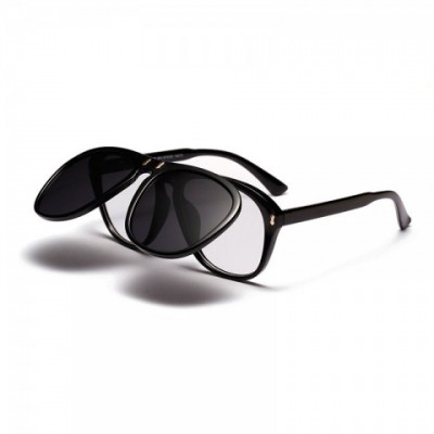 YXR Unisex Trendy Flip Cover Sunglasses with Optical Glasses Clip