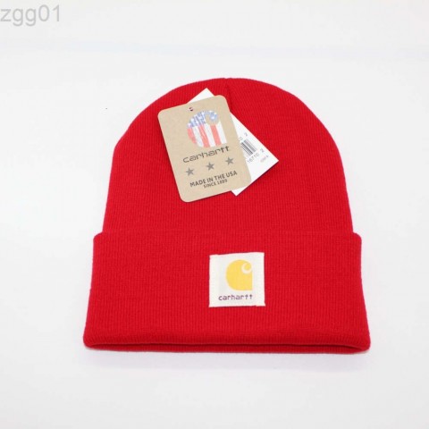 Carhartt Inspired Multicolor Wool Beanie Hat - Unisex Winter Knit Hat