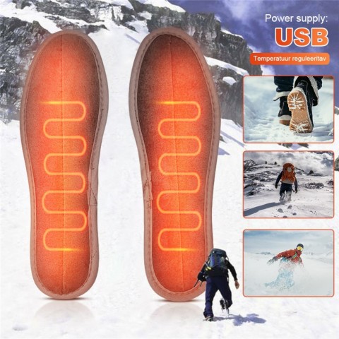 USB Heated Insoles for Men & Women - Fast Heat & Comfortable Cycling Socks Pad