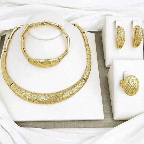 Luxury Brazil Gold Plated Jewelry Set for Women