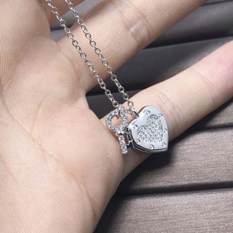 Tiffany Inspired Starry Heart Pendant Necklace for Women