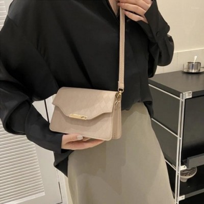 Luxury Solid PU Leather Shoulder & Crossbody Bag for Women