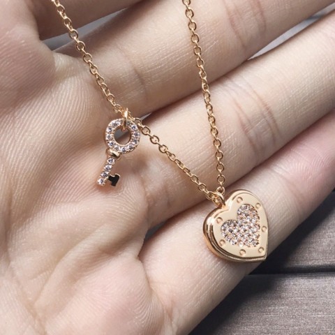 Tiffany Inspired Starry Heart Pendant Necklace for Women