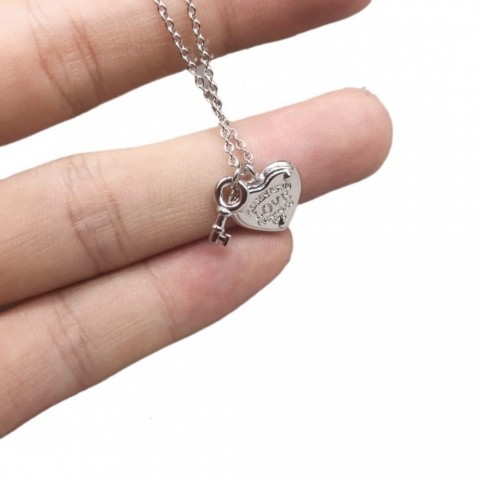 Tiffany Inspired Starry Heart Pendant Necklace for Women