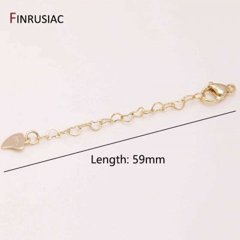 14K Gold-Plated Brass Heart Lobster Clasp for DIY Jewelry Making