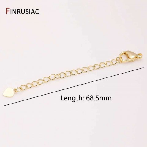 14K Gold-Plated Brass Heart Lobster Clasp for DIY Jewelry Making