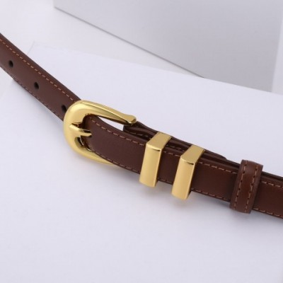 Luxury Women's Designer Taurillon Leather Belt with Needle Buckle - 18mm Width