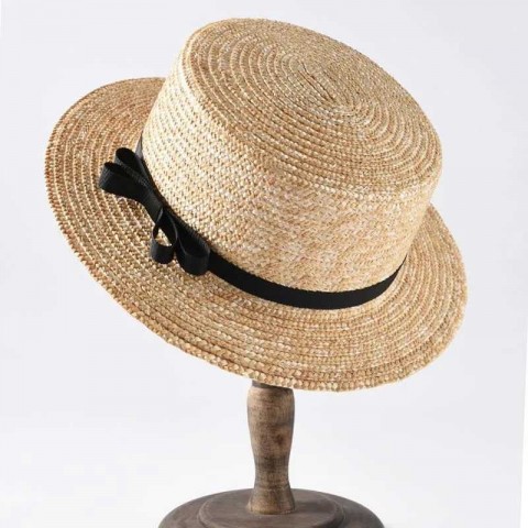 GD Model Women's High-Quality Summer Wide Brim Straw Boater Sun Hat for Beach