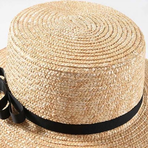GD Model Women's High-Quality Summer Wide Brim Straw Boater Sun Hat for Beach