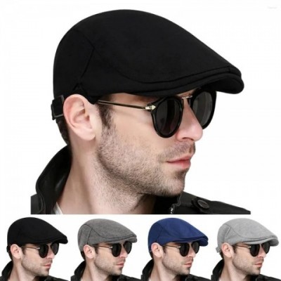 Men's Adjustable Solid Color Vintage Beret Cap