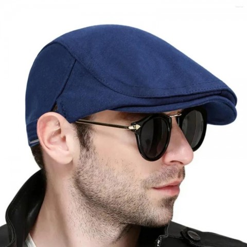 Men's Adjustable Solid Color Vintage Beret Cap