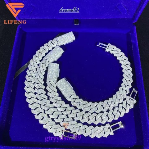 Wholesale Unisex Moissanite Hip Hop Cuban Chain Bracelets for Men and Women