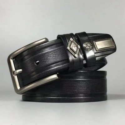 Thick Retro Cowboy Leather Belt for Men's Jeans Dress
