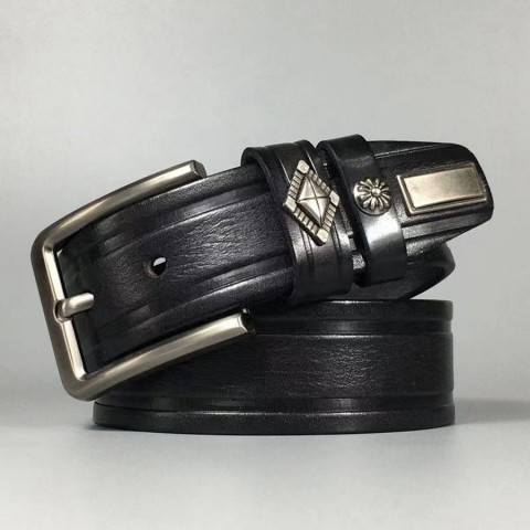 Thick Retro Cowboy Leather Belt for Men's Jeans Dress