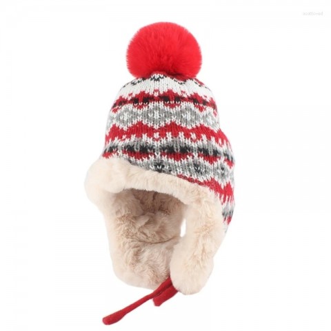 Berets Soft Pom Knitted Hat for Women