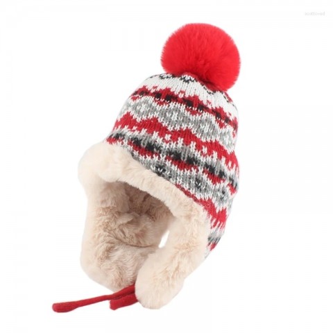 Berets Soft Pom Knitted Hat for Women