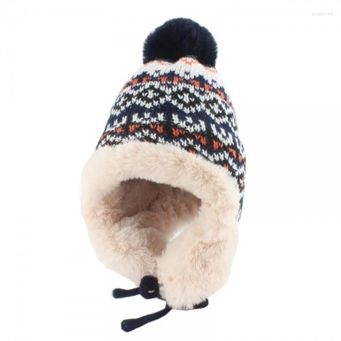 Berets Soft Pom Knitted Hat for Women