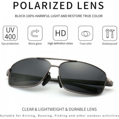 Ultra Light PC Frame Men's Polarized Sunglasses with UV380 Protection