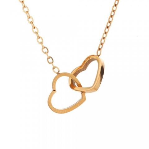Elegant Titanium Power Necklace for Women with Double Ring Design